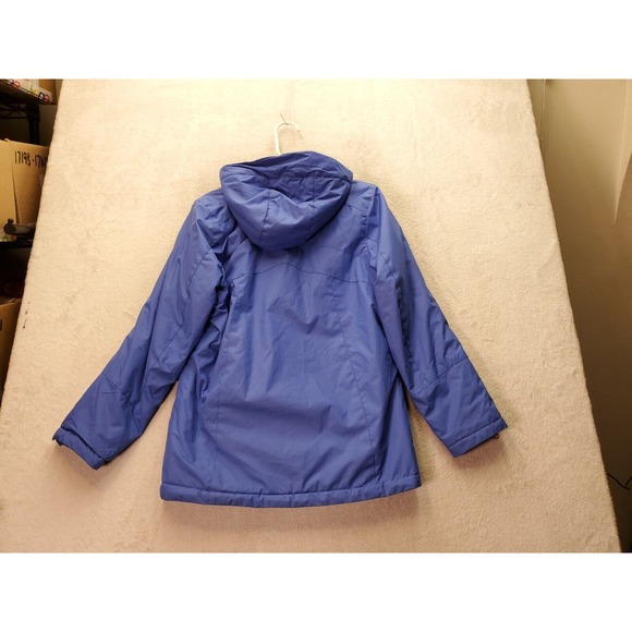 Gerry Winter Coat Girls Large Periwinkk Long Sleeve Pockets Hooded Full Zip Logo - Picture 2 of 13